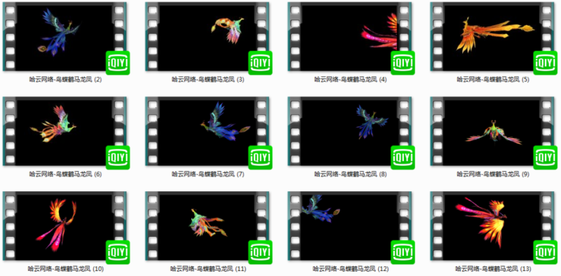 图片[3]-04 飞龙金龙祥龙腾飞舞飞凤金凤背景视频素材-哈云网络